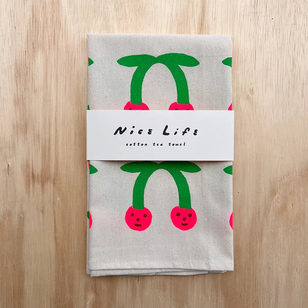 Screen-Printed Tea Towel image 0
