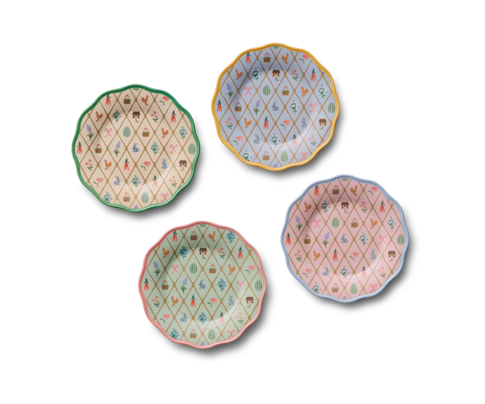 Spring Farm Melamine Assorted Dessert Plates image 0