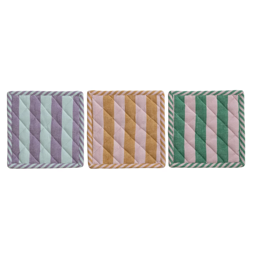 Woven Cotton Striped Pot Holder image 0