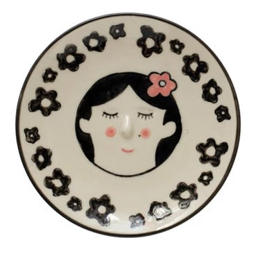 Hand Painted Lady Face Plate image 3