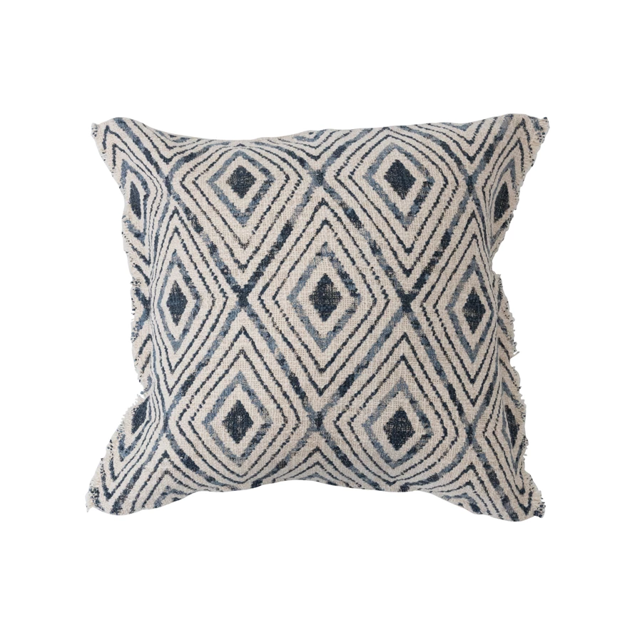 Stonewashed Woven Cotton Blend Pillow image 0
