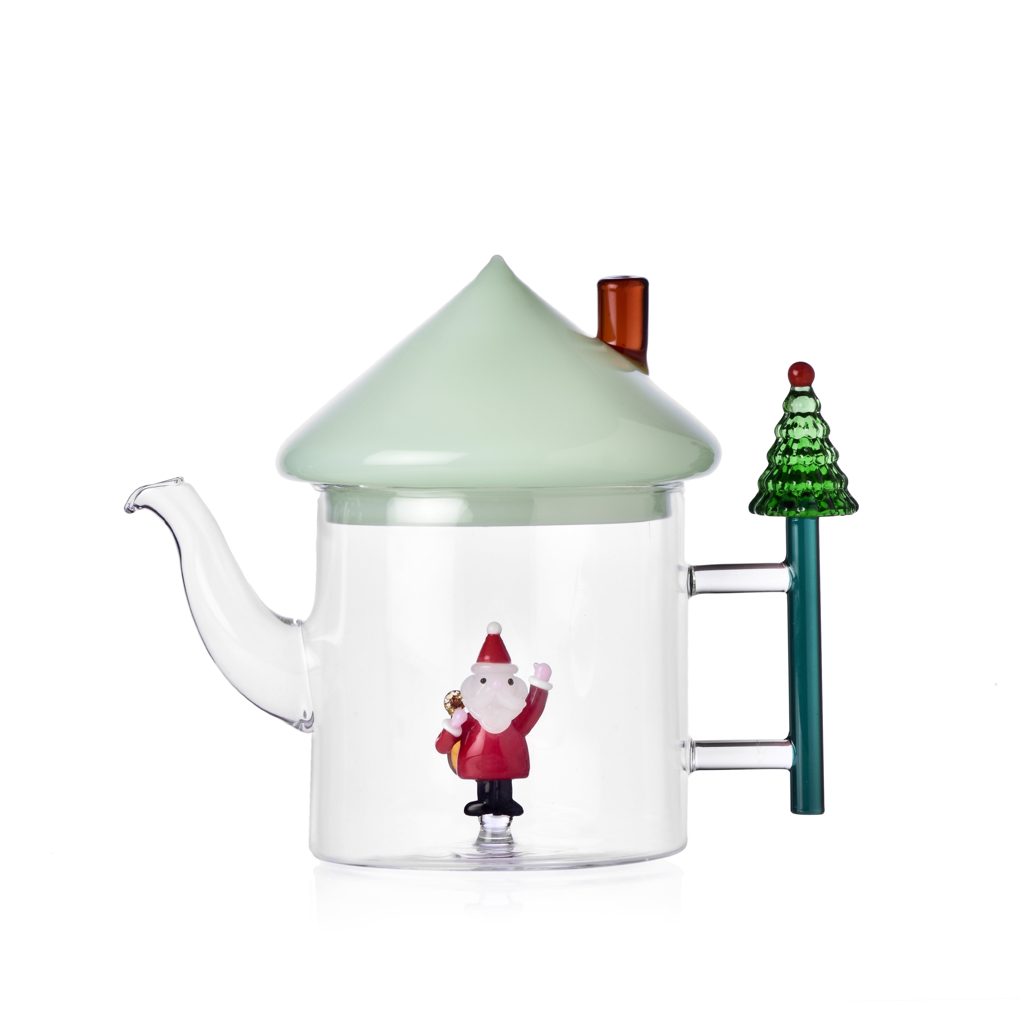Teapot Santa Claus - Green Lid image 0