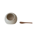Salt Cellar with Wood Spoon image 0