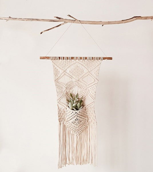 Macrame Wall Hanging w/ Pocket image 1