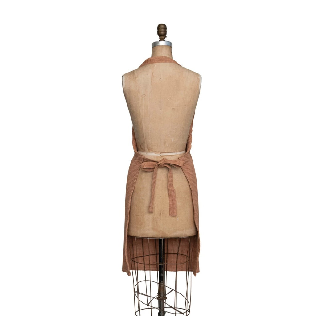 Linen & Cotton Waffle Apron w/ Pocket image 1