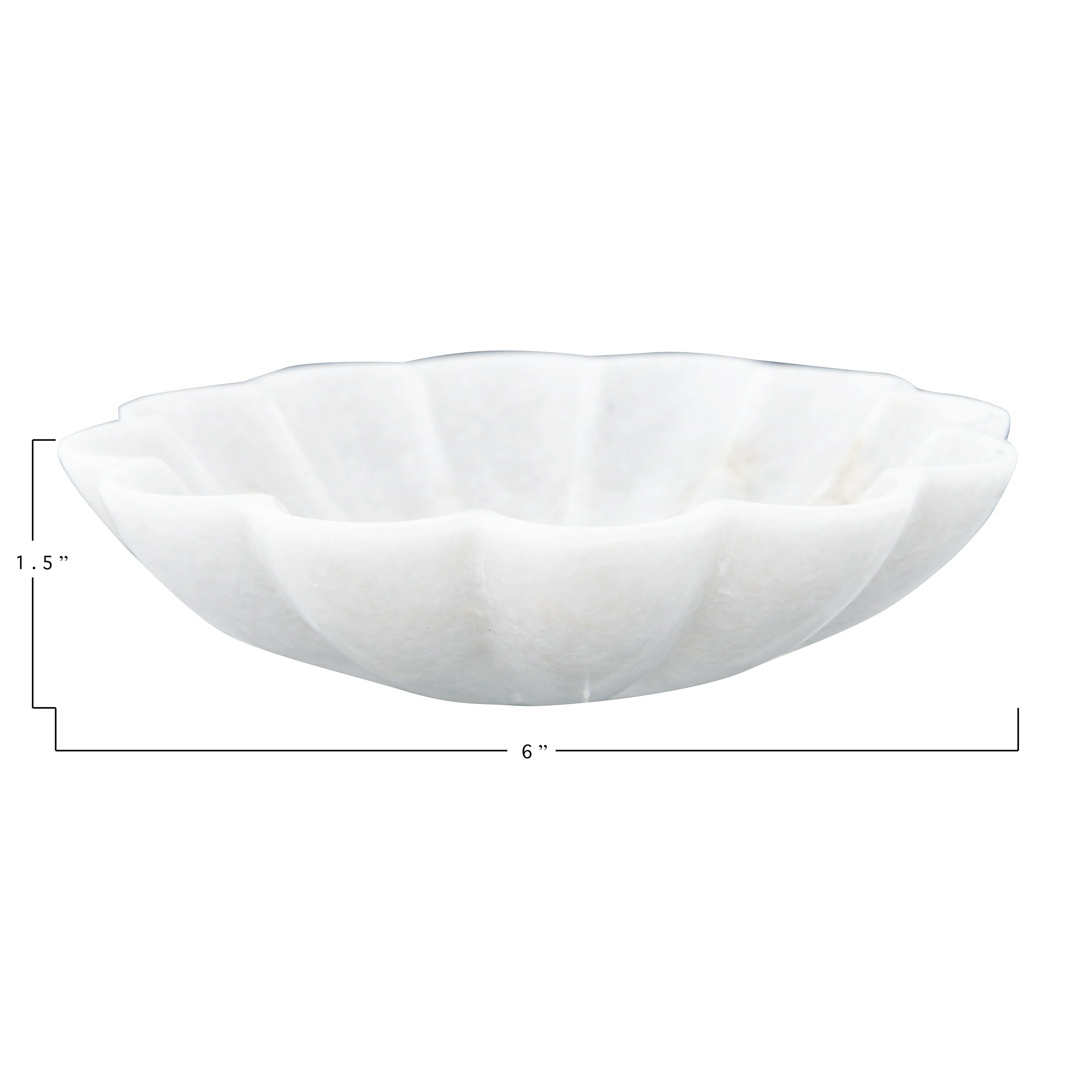 Carved Marble Flower Shaped Dish image 5