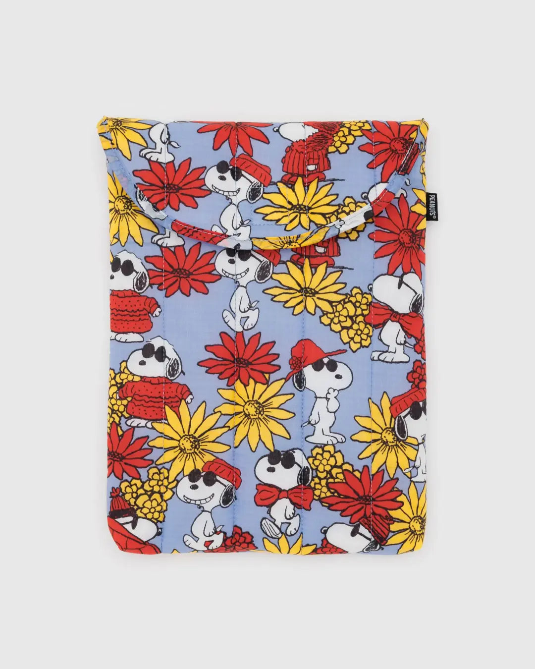 Puffy Laptop Sleeve - Floral Snoopy image 0