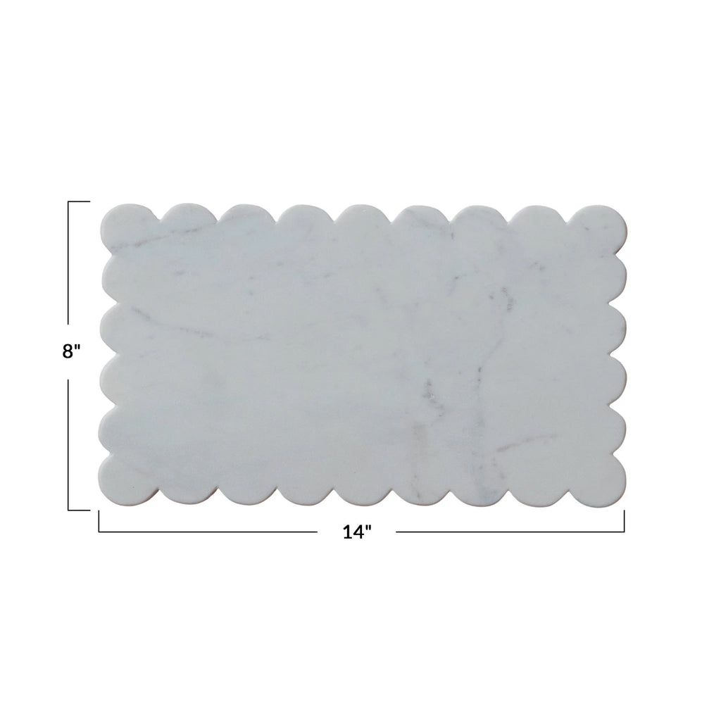 Marble CheeseBoard w Scalloped Edge image 3
