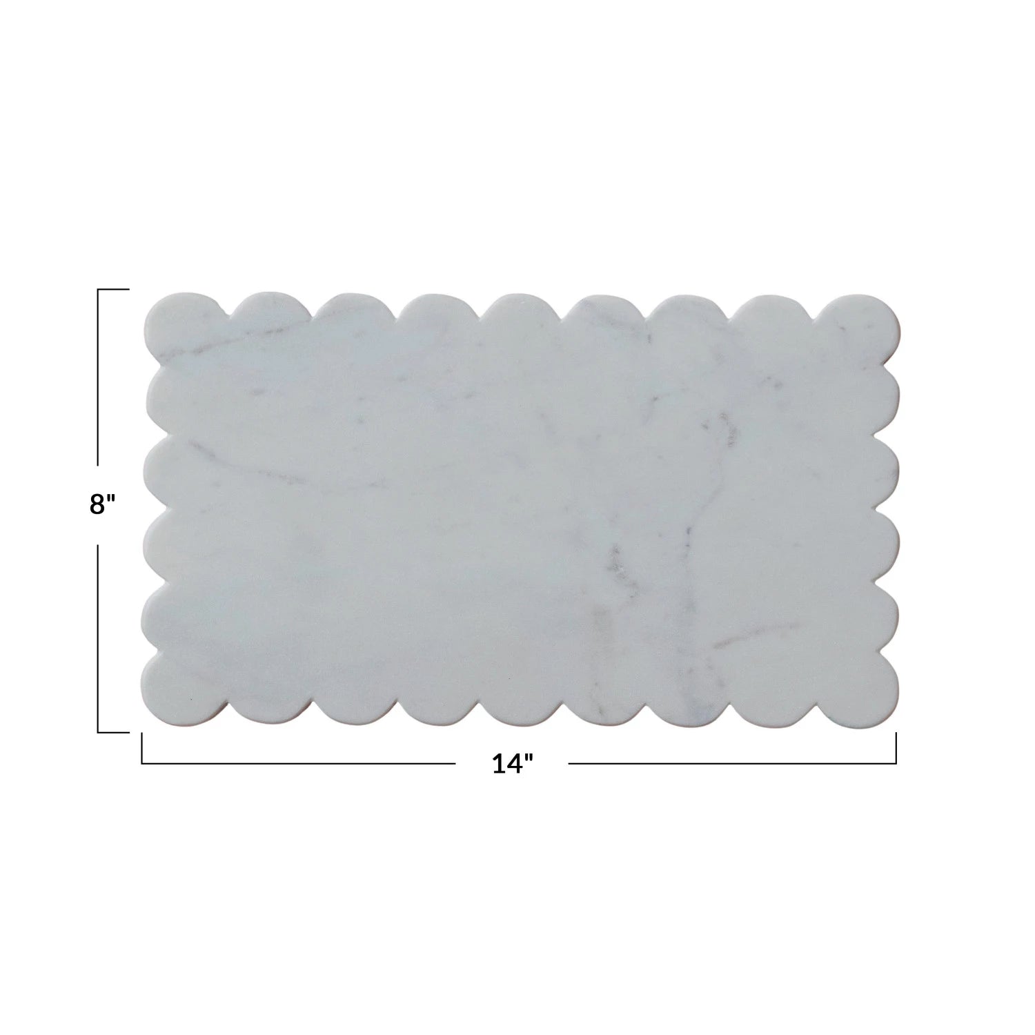 Marble CheeseBoard w Scalloped Edge image 3
