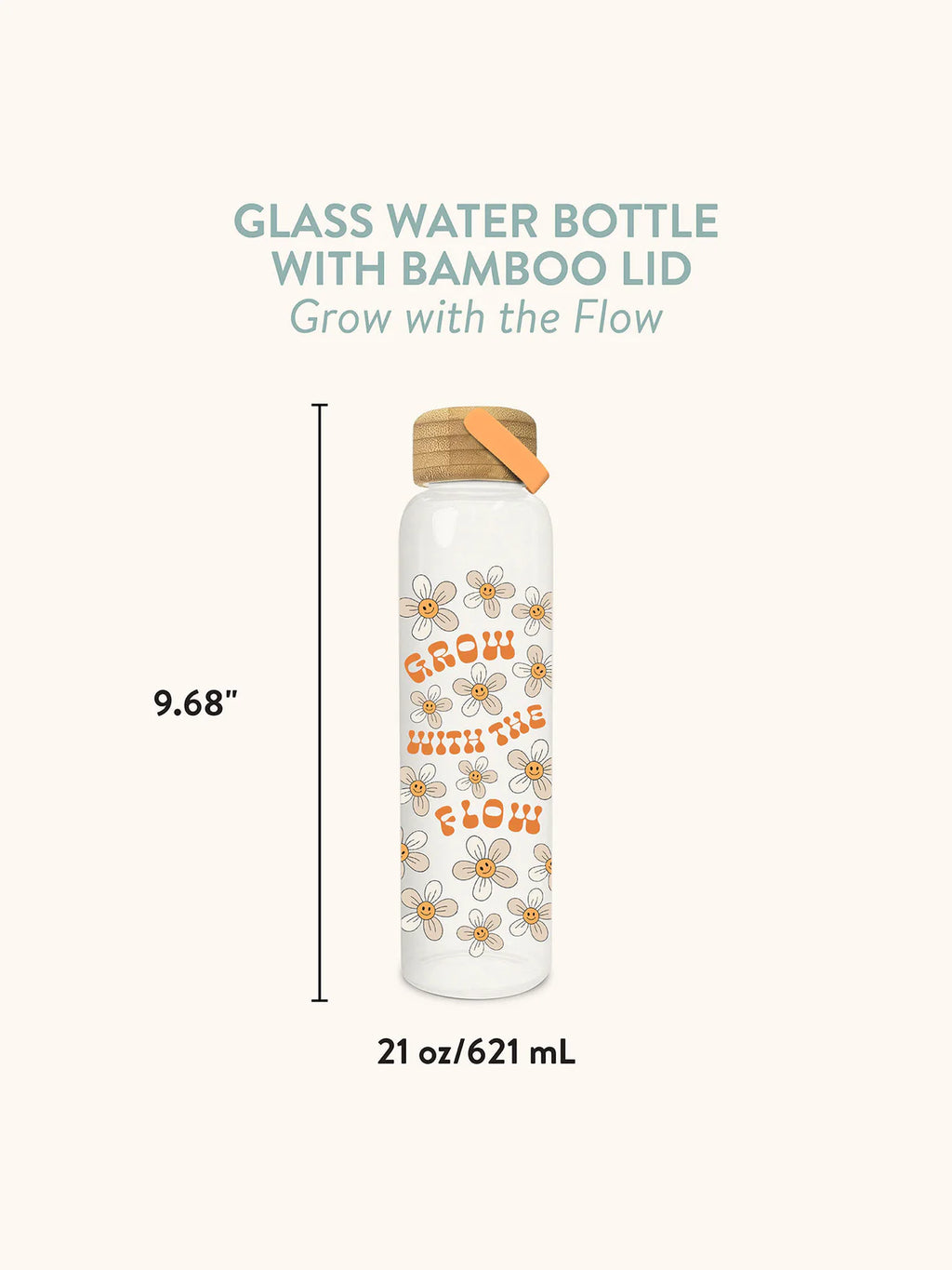 Grow With the Flow Glass Bottle w/ Lid image 2