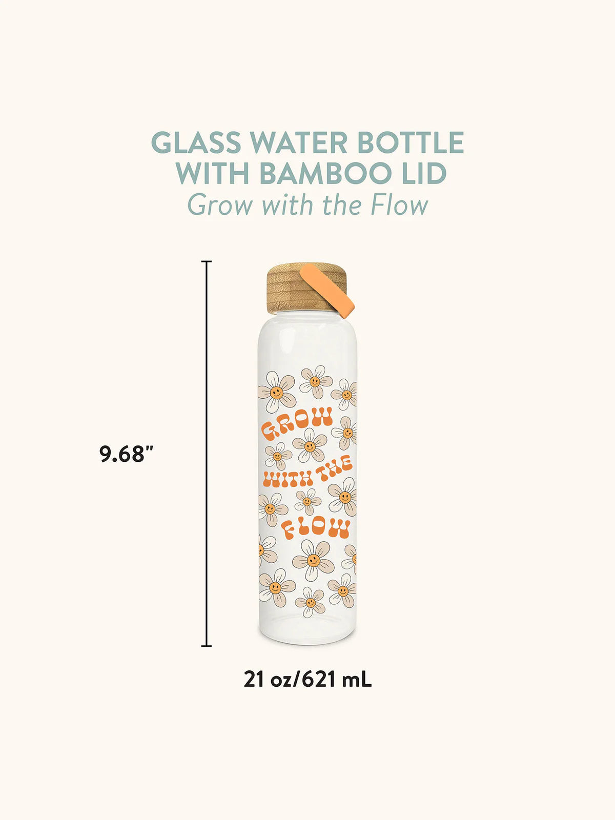 Grow With the Flow Glass Bottle w/ Lid image 2
