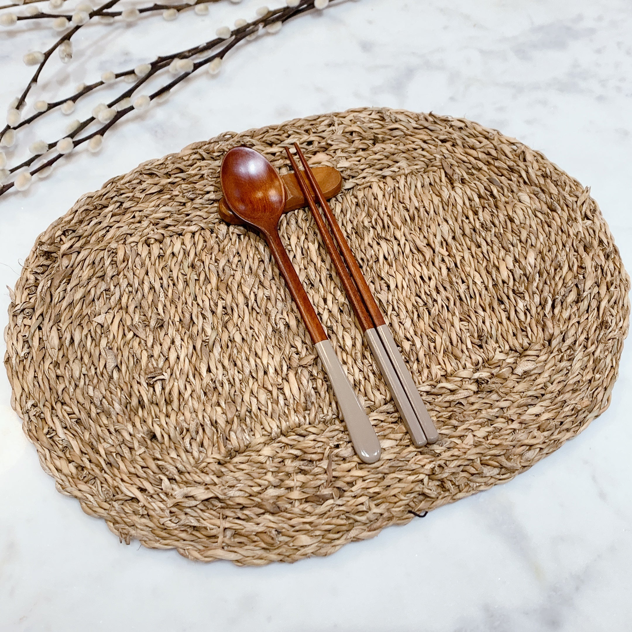 Pastel Wood Flatware Set image 2
