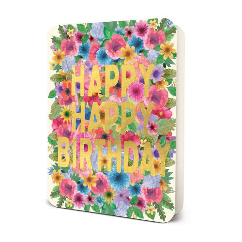 Happy Happy Birthday Floral Card image 0