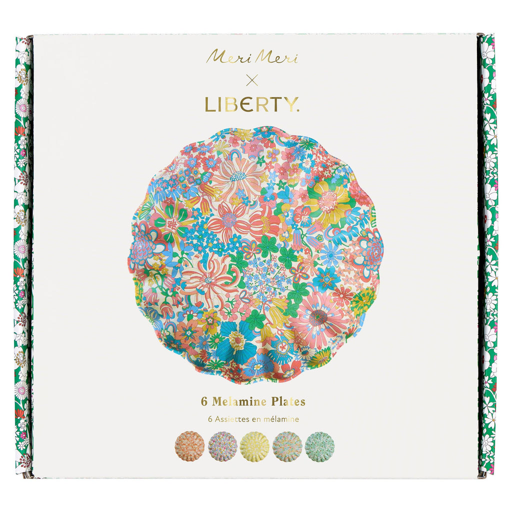Meri Meri x Liberty Garden Party Reusable Large Plates