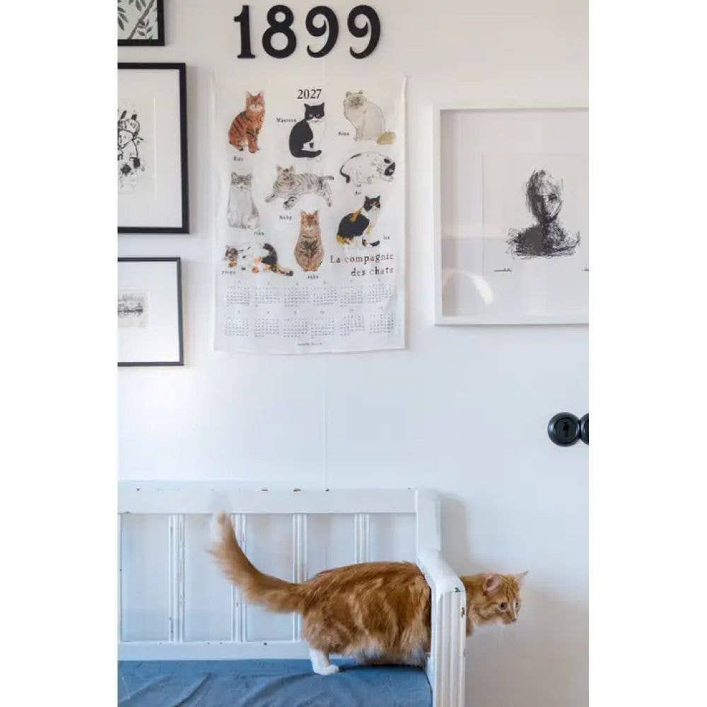 2027 Linen Calendar The Cat Company