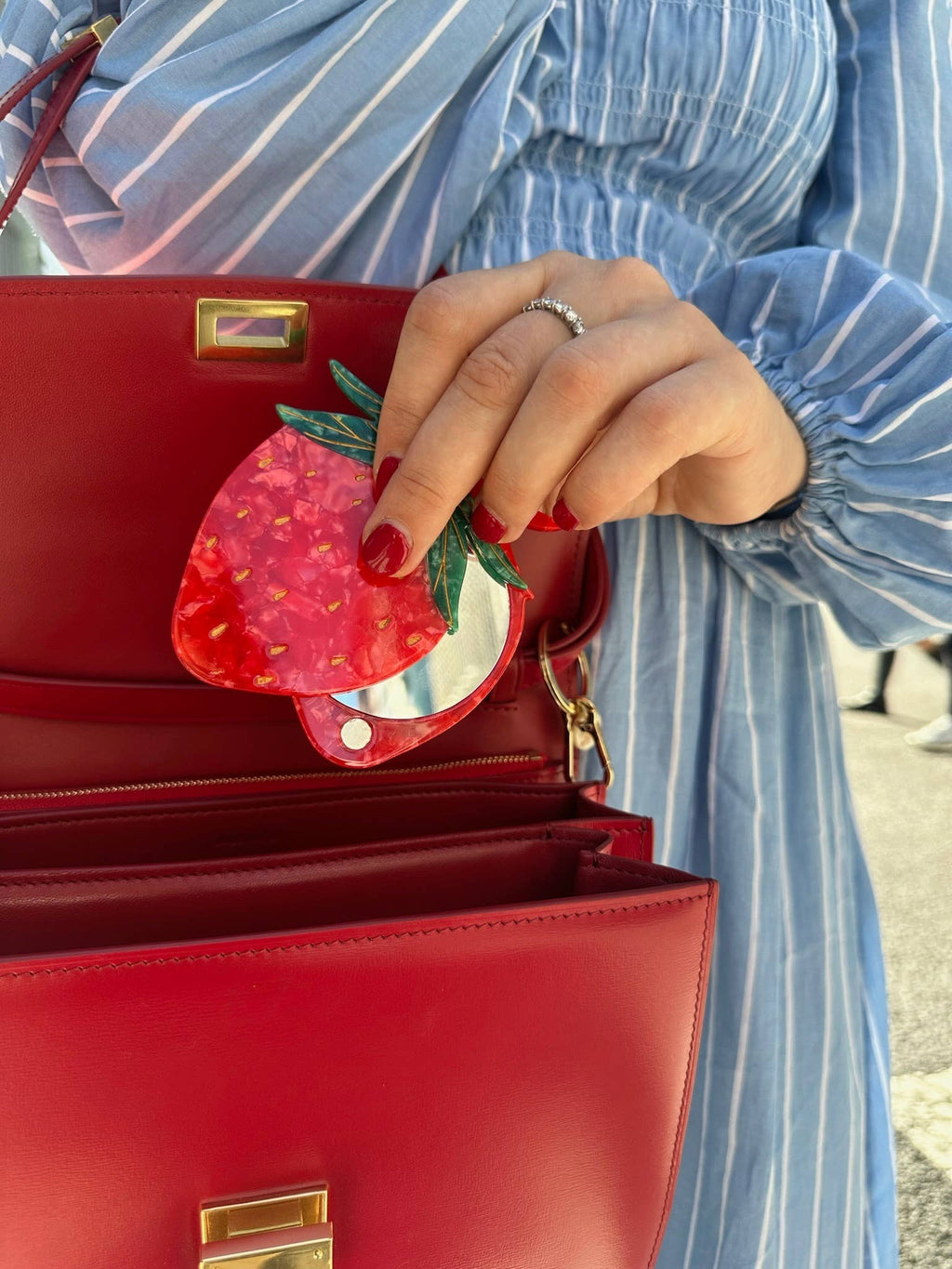 Strawberry Compact Mirror