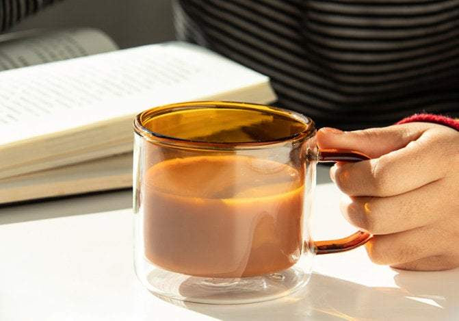 Colored Double Wall Glass Mug image 6