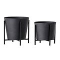 Matte Black Planter with Stand image 0