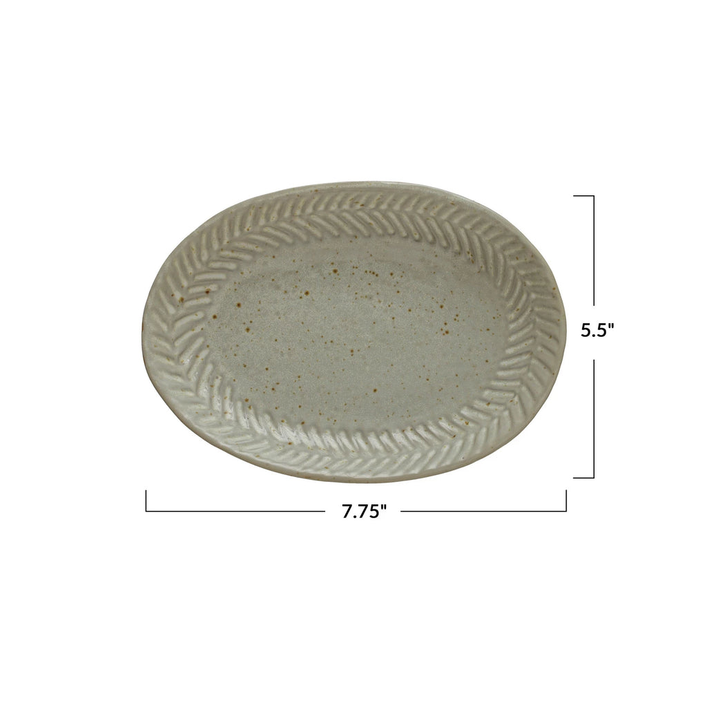 Debossed Stoneware Plate image 4