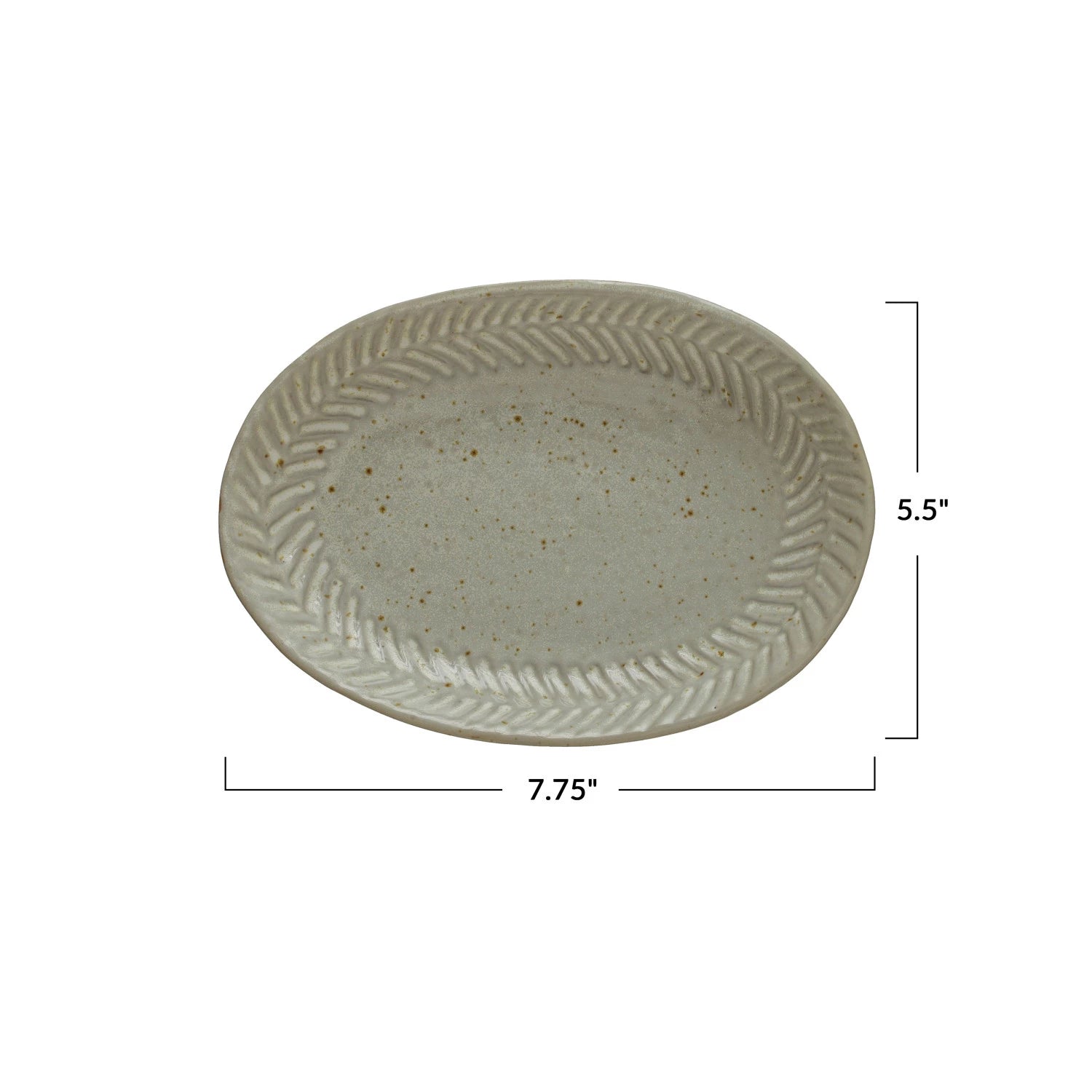 Debossed Stoneware Plate image 4
