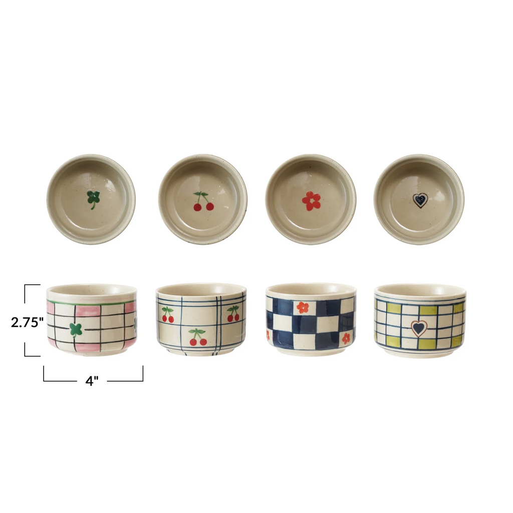 Hand-Painted Stoneware Bowl with Pattern image 5