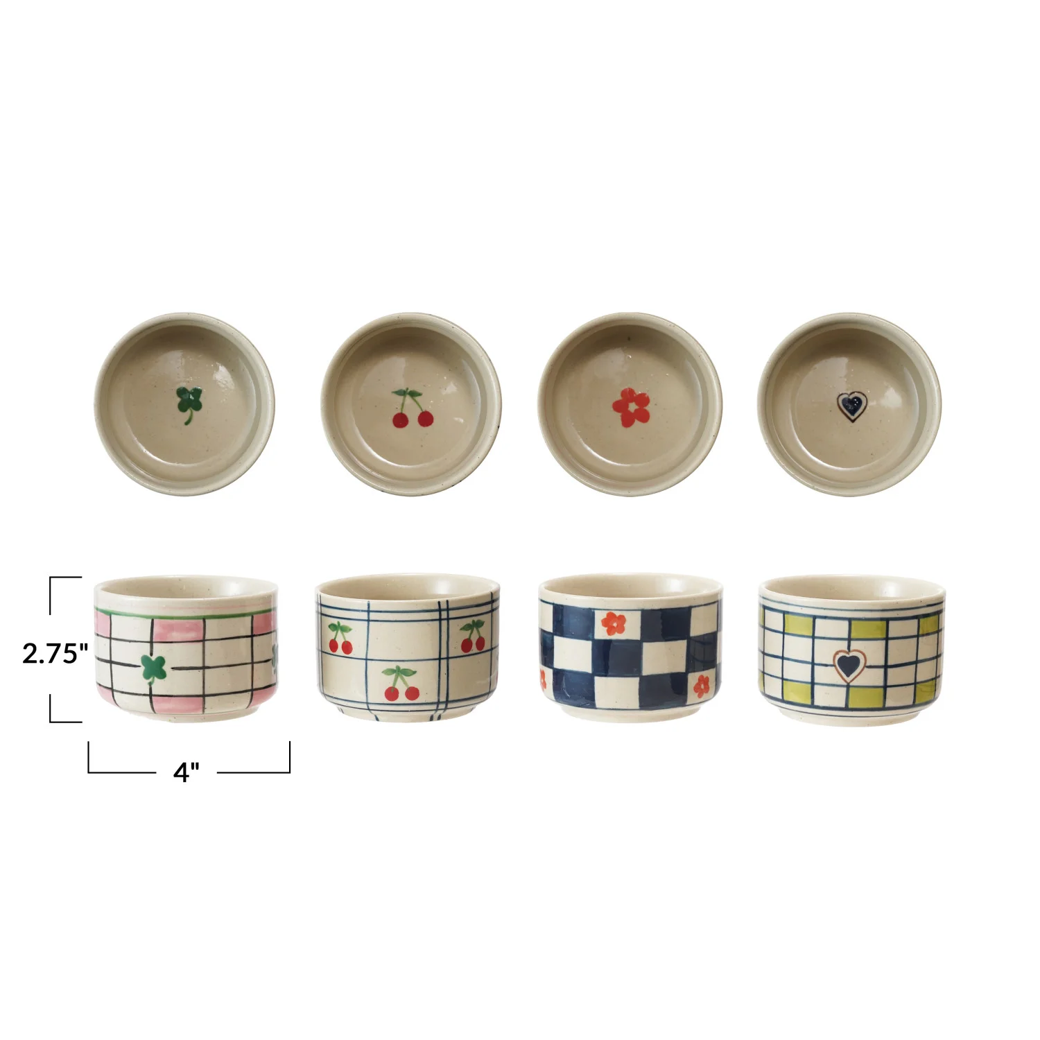 Hand-Painted Stoneware Bowl with Pattern image 5