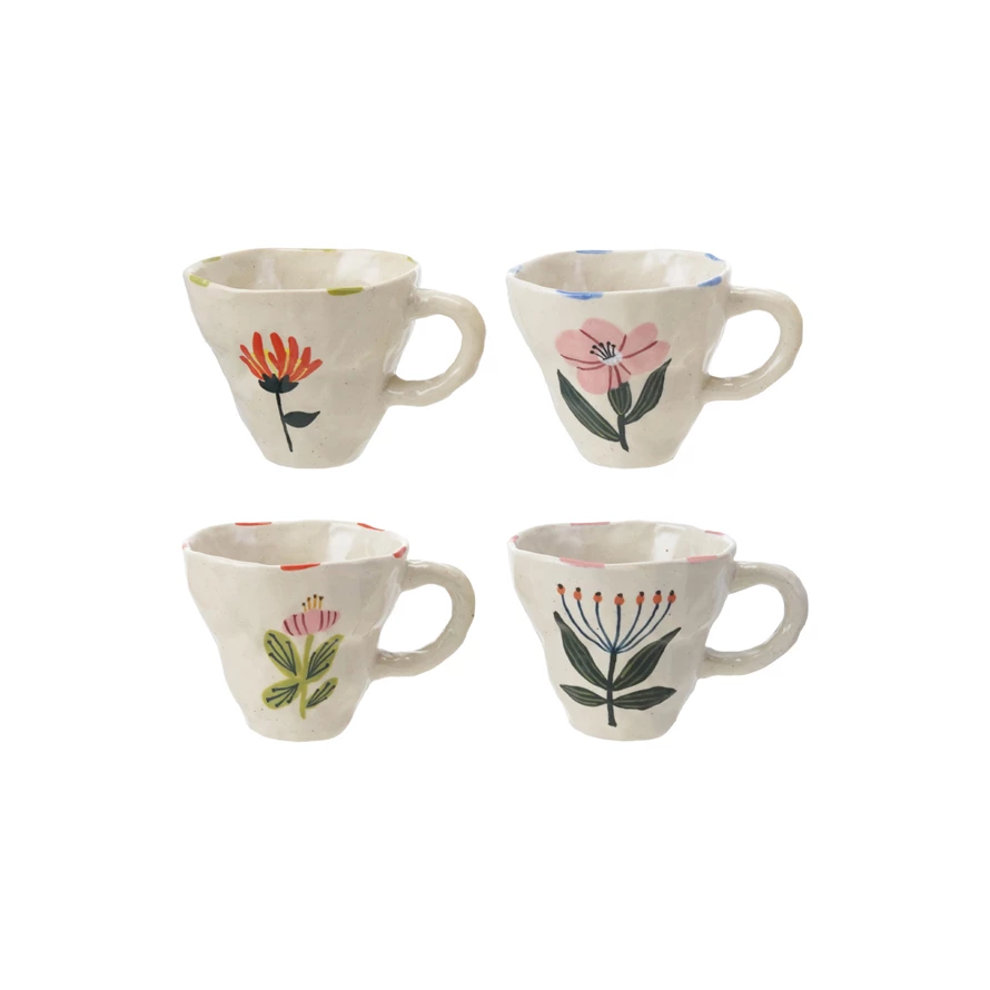 Hand-Painted Stoneware Mug image 0
