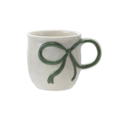 Stoneware Mug with Bow Handle image 1