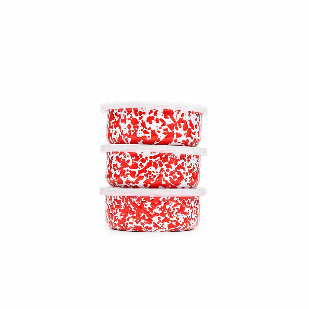 Splatter Storage Bowl - Red