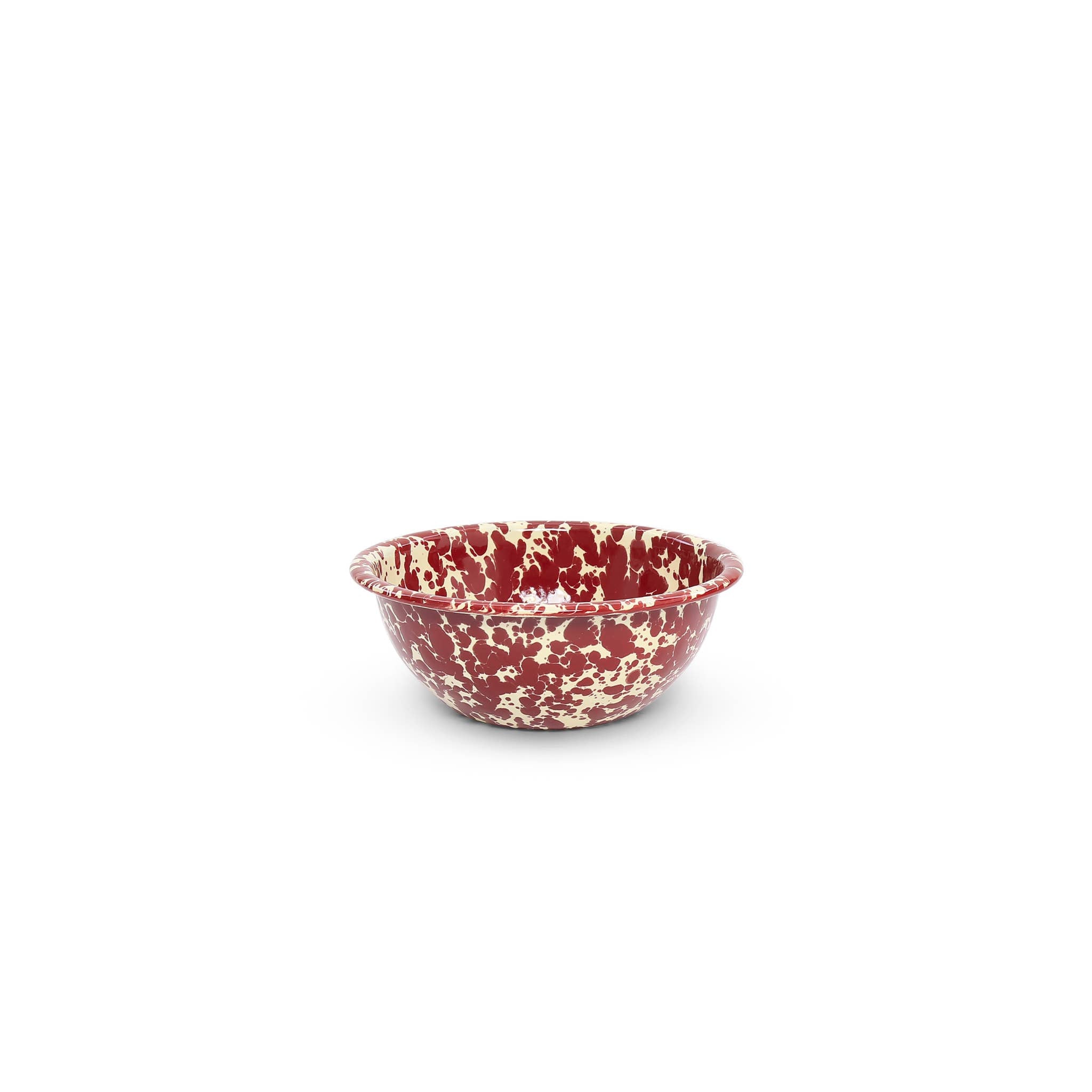 Splatter 20 oz Cereal Bowl - Burgundy & Cream