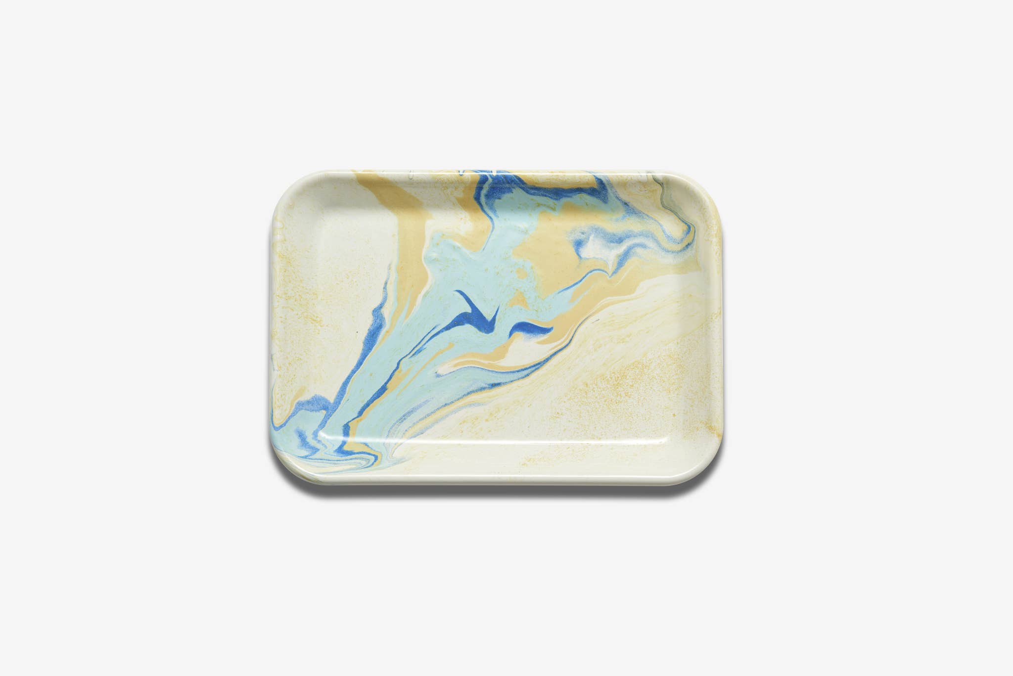 BORNN Multi Swirl Rectangle Tray -Lemon Cream