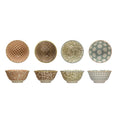 Stoneware Pinch Pot w/ Pattern - Set of 4 image 0