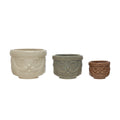 Stoneware Santa Container Set of 3 image 0