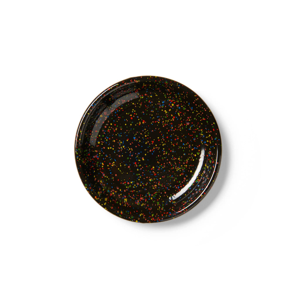 Rainbow Falls Coupe Salad Plate - Black