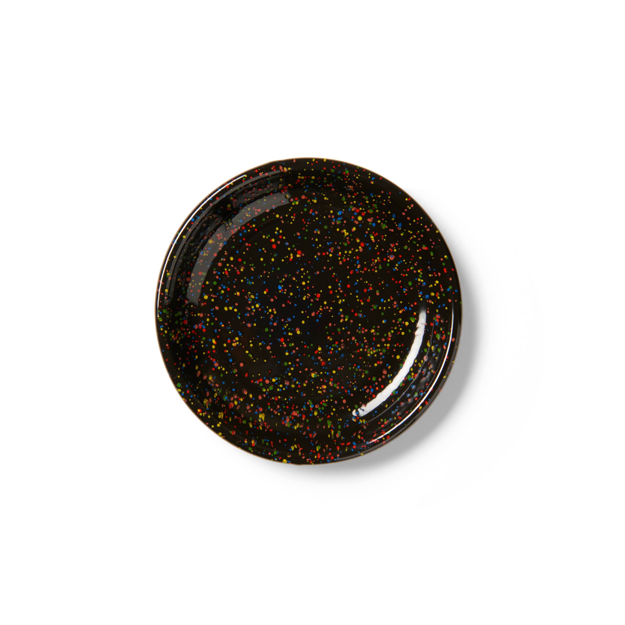 Rainbow Falls Coupe Salad Plate - Black