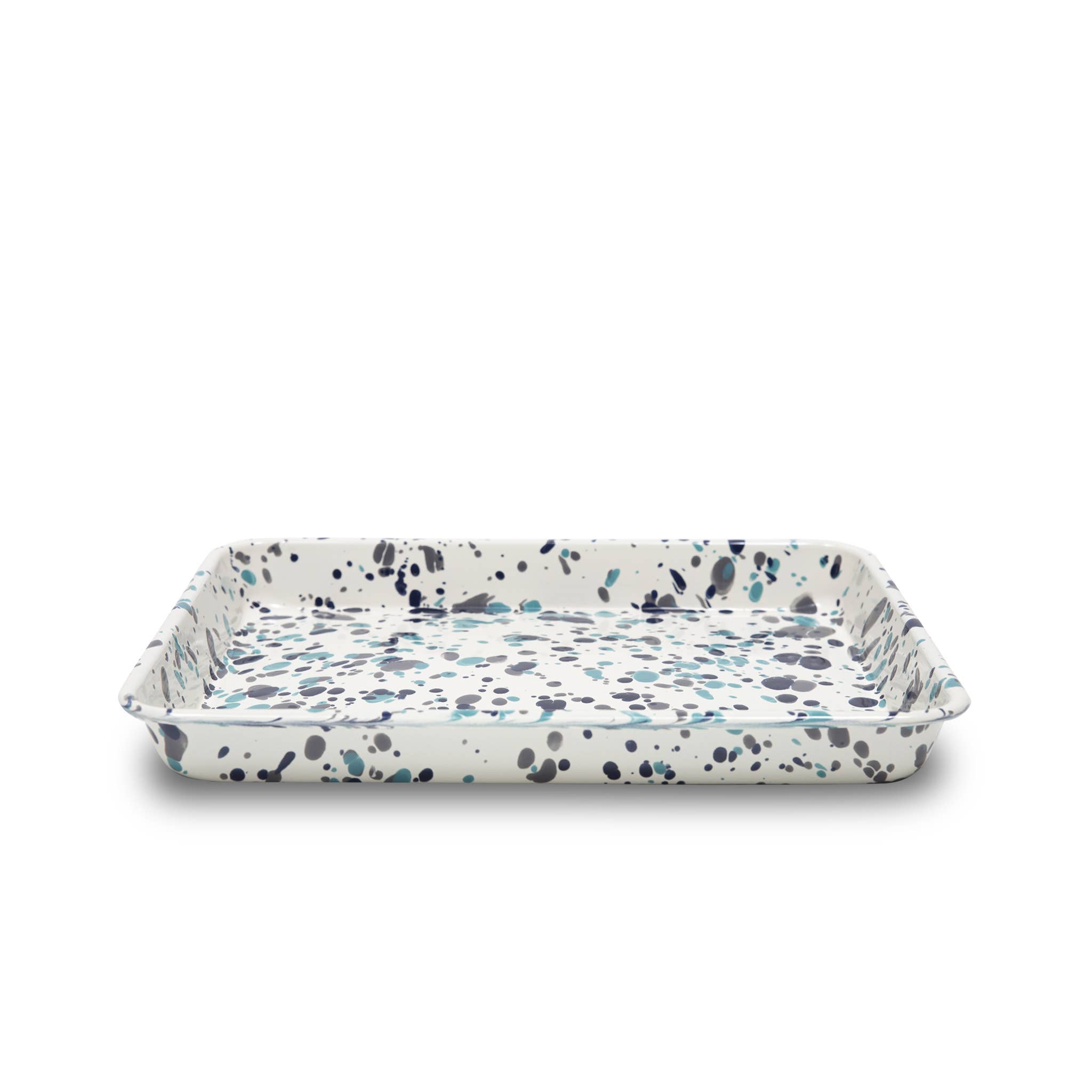 Catalina Small Rectangle Tray - Mint Hibiscus