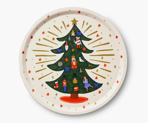 Holiday Tree Round Serving Tray image 0