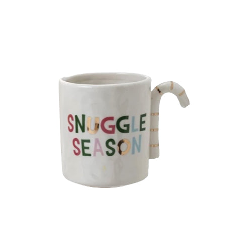 Stoneware Mug with Candy Cane Handle image 1