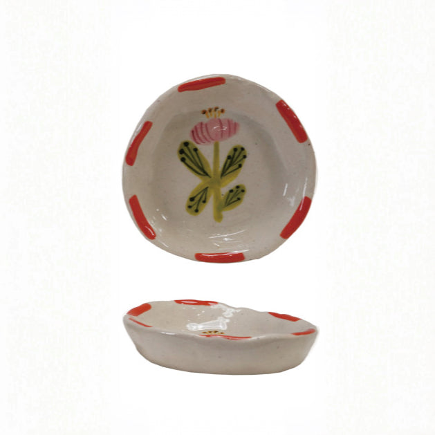 Hand-Painted Stoneware Dish image 3