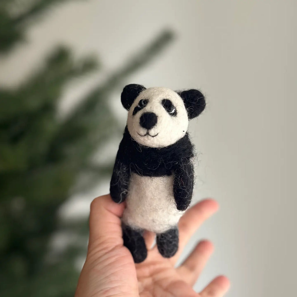 Felt Finger Puppet - Bear & Panda image 0