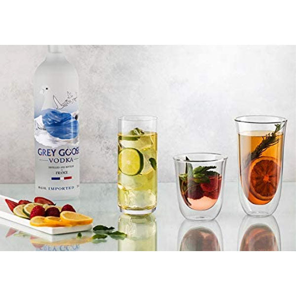 Spike Double Wall Glasses, Cocktail Beer Drinkware Glass (Set Of 2) image 2