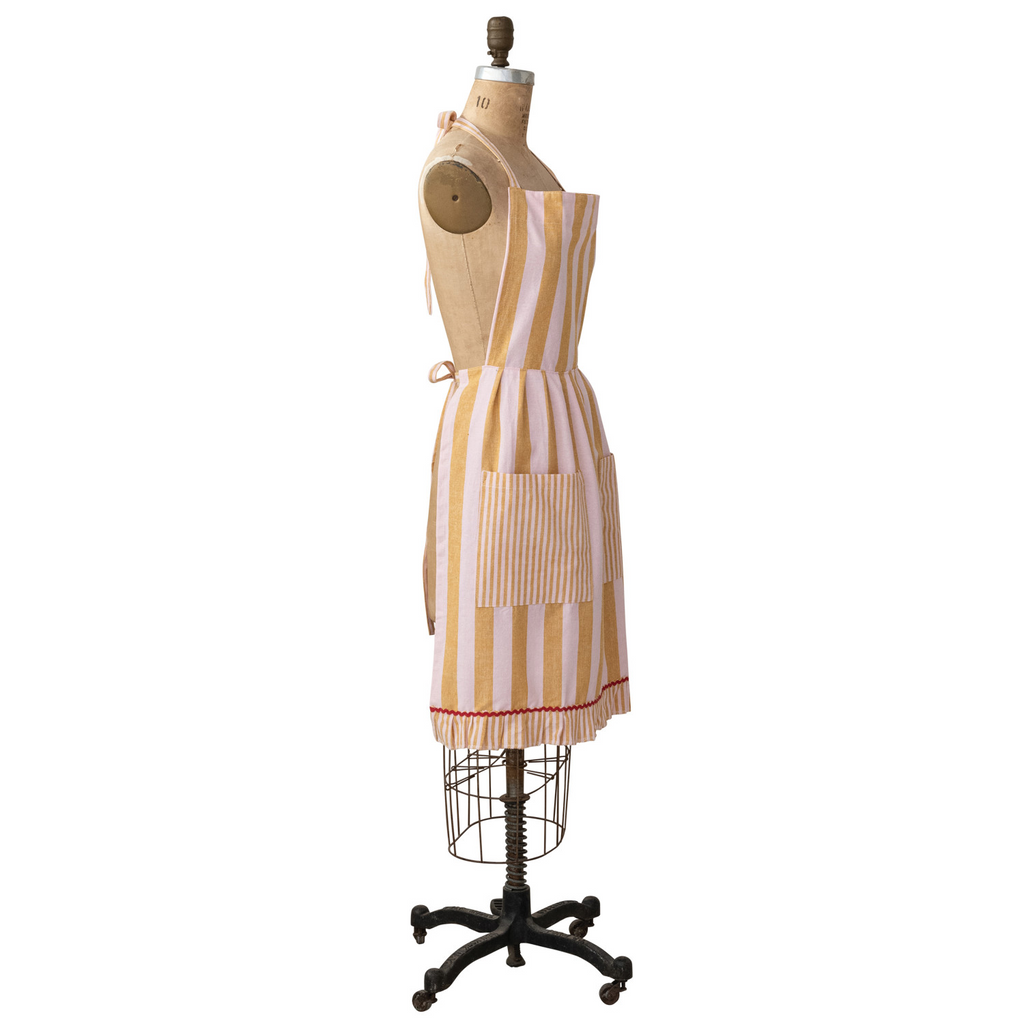 Woven Cotton Striped Apron image 2