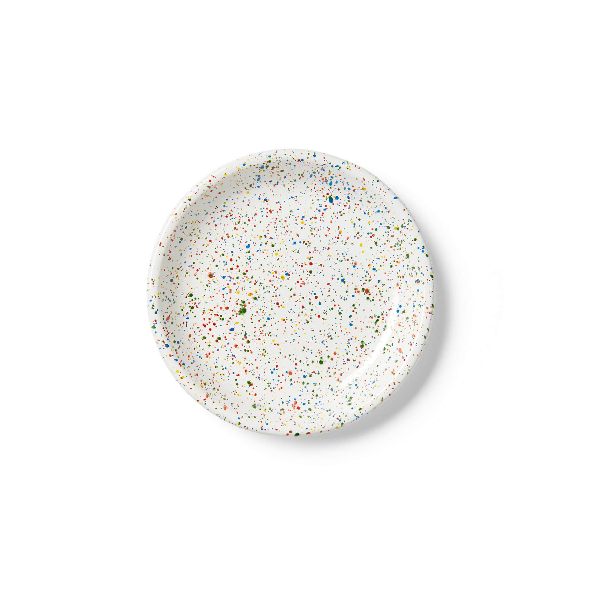 Rainbow Falls Coupe Salad Plate - White