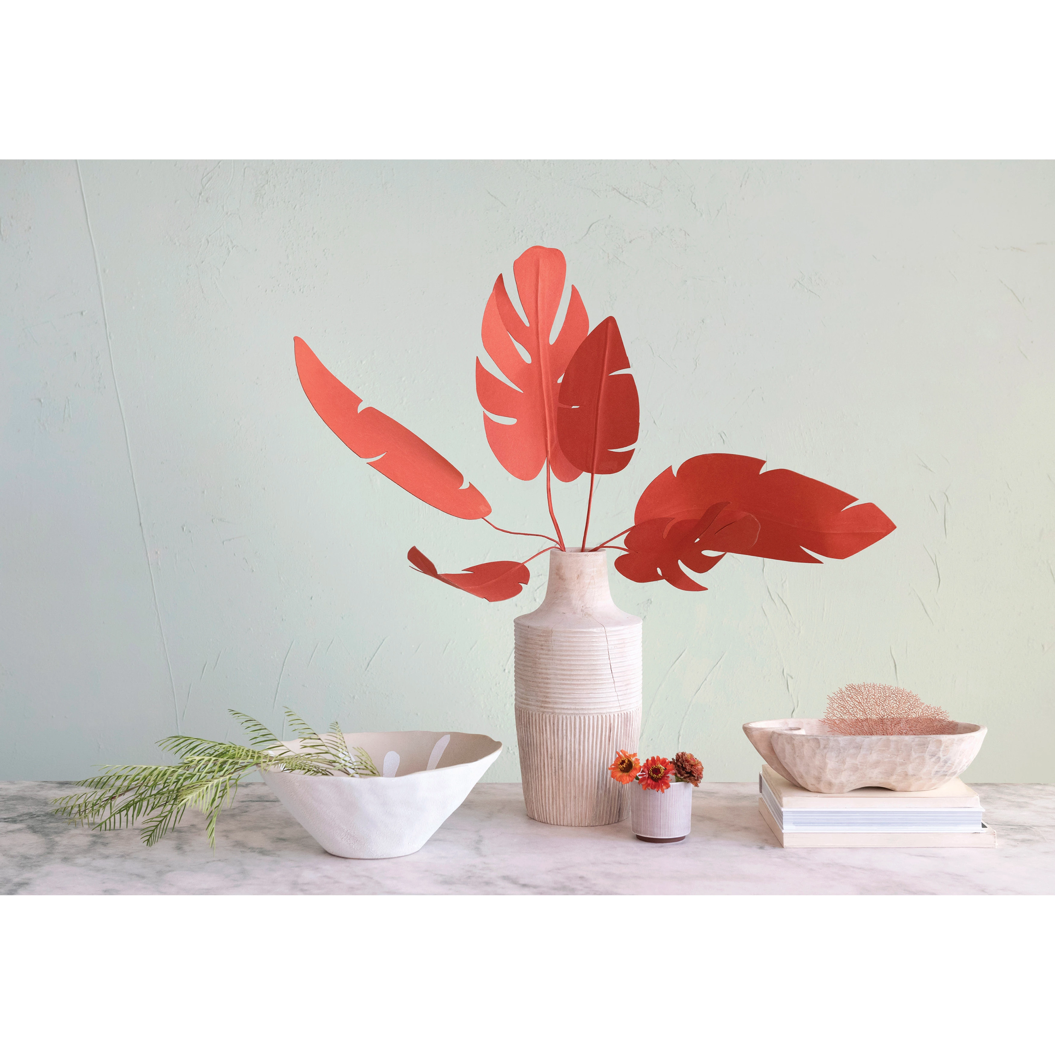 Paper & Wire Leaf Pick - Mint (Set of 3) image 1