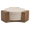 Marble Coaster with Mango Wood Case image 0
