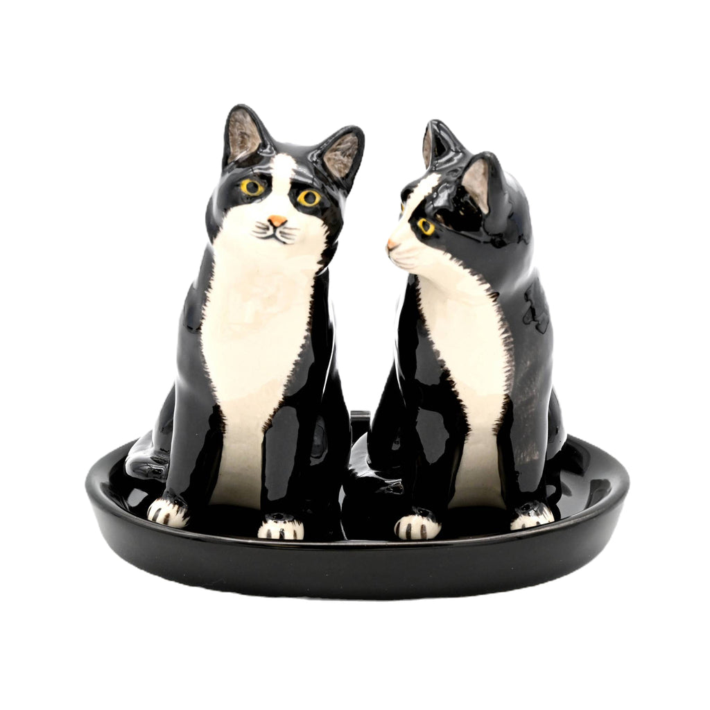 Salt and Pepper Shaker - Tuxedo Cat image 0
