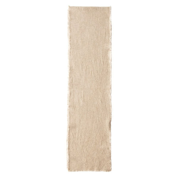 Linen Blend Table Runner - Natural image 0