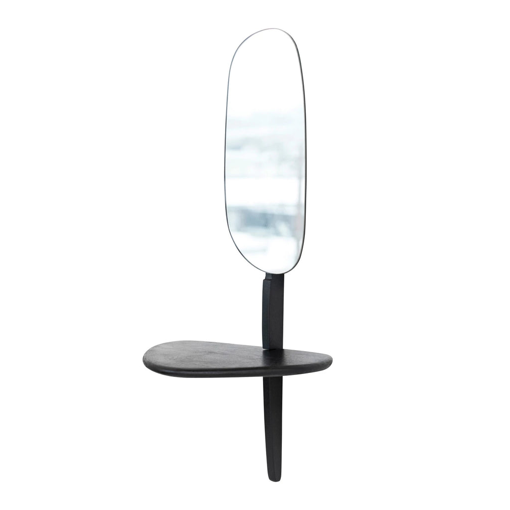 Organic Wall Mirror w/ Shelf image 1