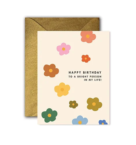 Mod Floral Bright Person Greeting Card image 0
