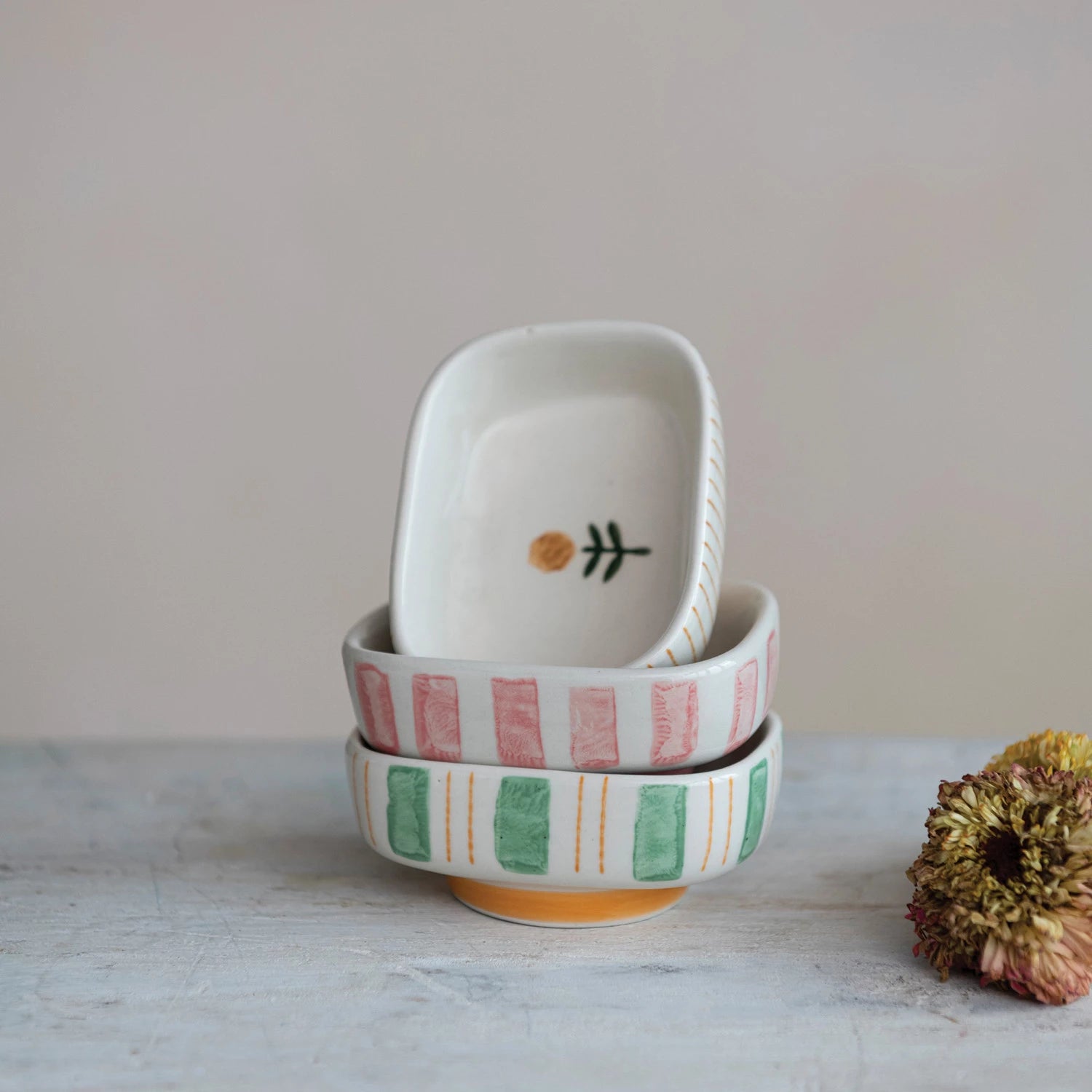 Hand Painted Dish w/ Flower image 4